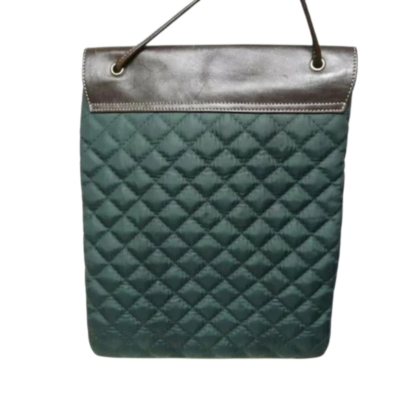 Lands' End leather trimmed quilted crossbody bag - Picture 5 of 9
